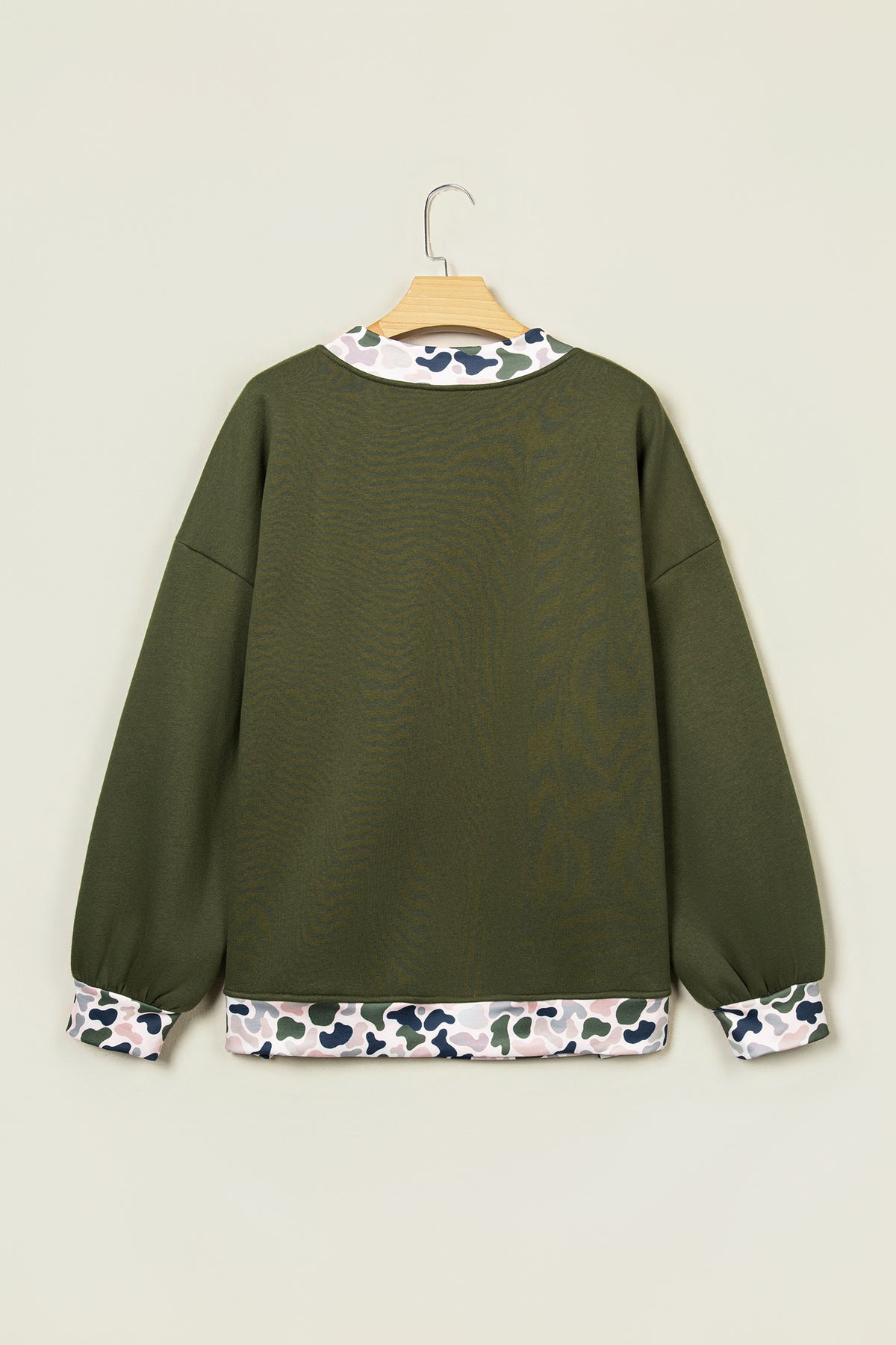 Coffee Western Contrast Detail Letter Graphic Baggy Sweatshirt