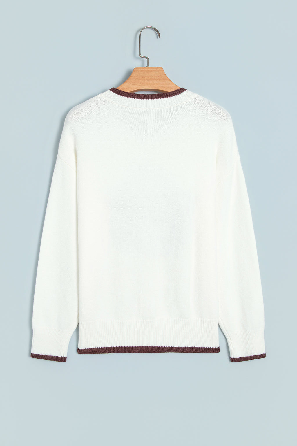 Chicory Coffee Fall Pumpkin Pattern Casual Pullover Sweater