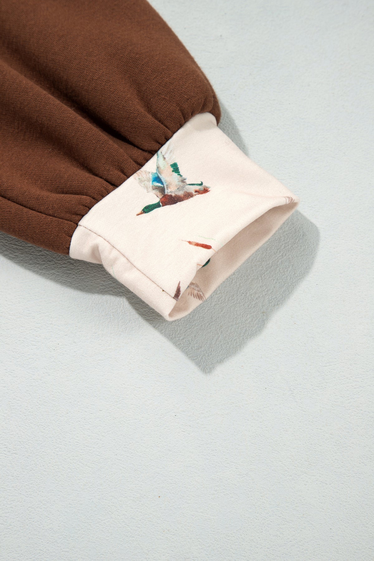 Coffee Western Contrast Detail Letter Graphic Baggy Sweatshirt