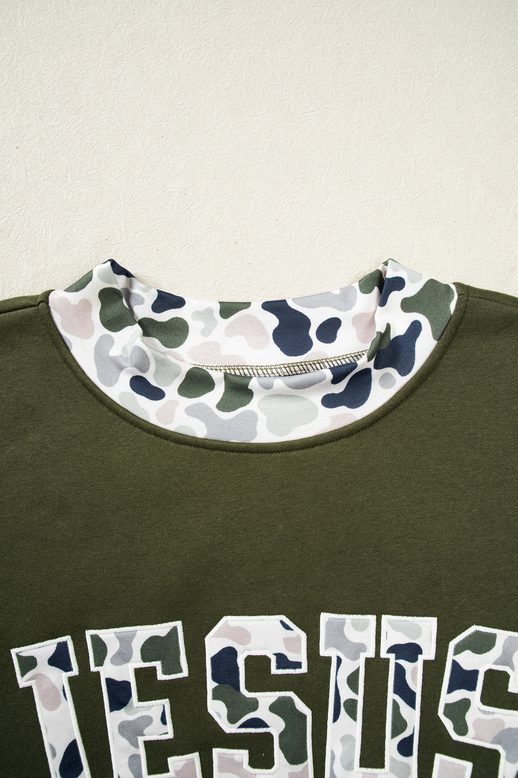 Coffee Western Contrast Detail Letter Graphic Baggy Sweatshirt