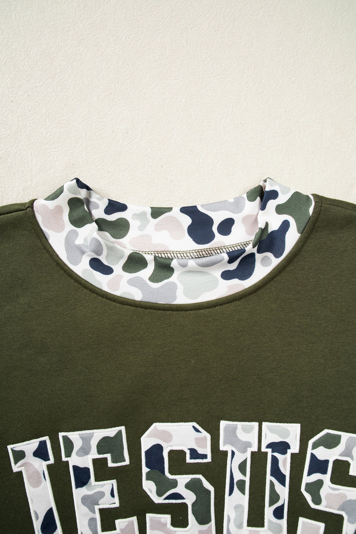 Coffee Western Contrast Detail Letter Graphic Baggy Sweatshirt