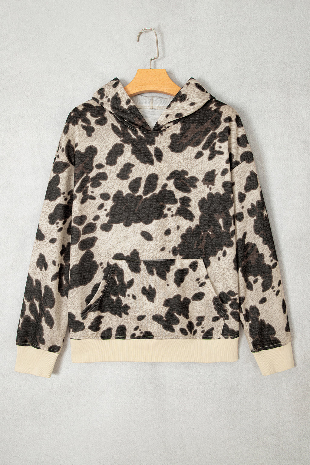 Multicolour Western Print Long Sleeve Pocket Regular Fit Hoodie